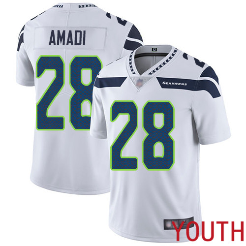 Seattle Seahawks Limited White Youth Ugo Amadi Road Jersey NFL Football #28 Vapor Untouchable